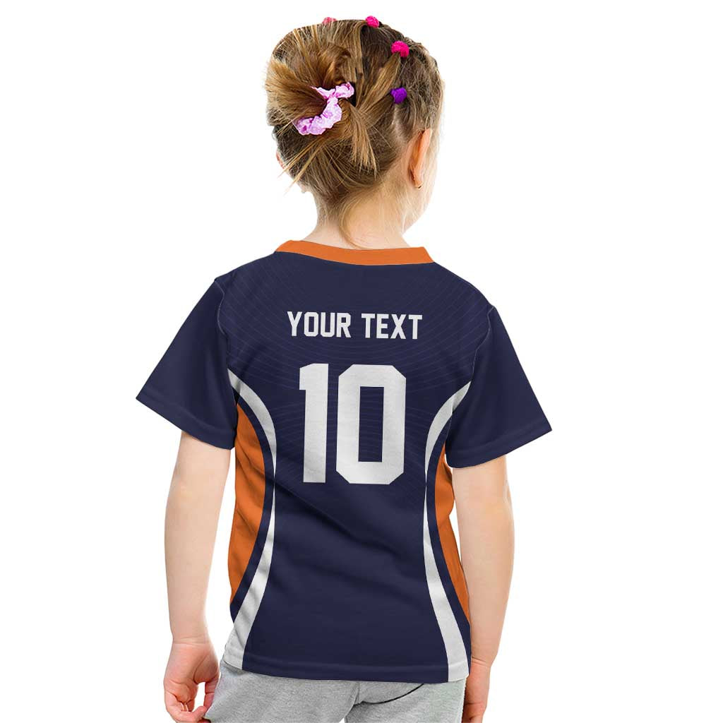 Custom Japan Volleyball Kid T Shirt Sporty Style Navy Color
