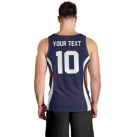 Custom Japan Volleyball Men Tank Top Sporty Style Navy Color