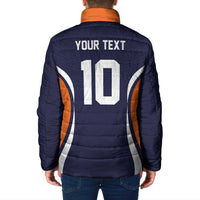 Custom Japan Volleyball Padded Jacket Sporty Style Navy Color