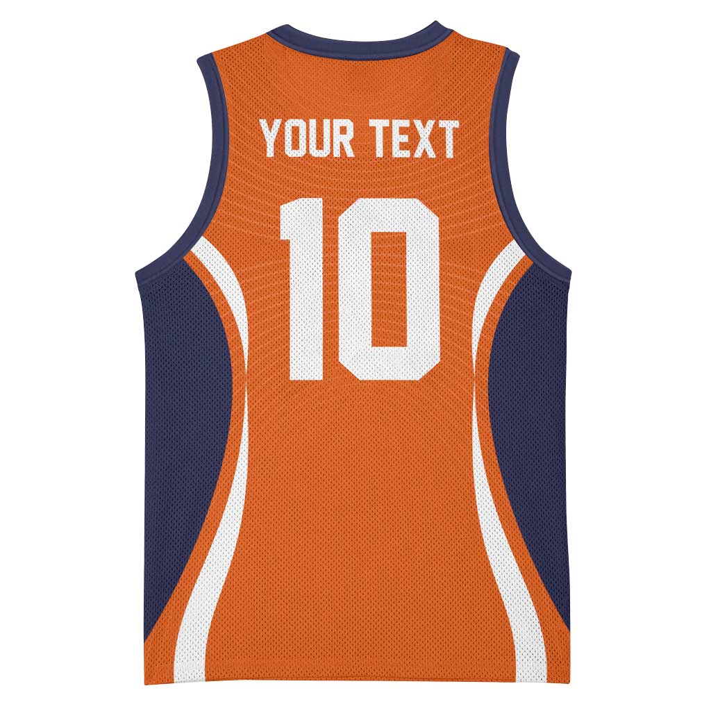 Custom Japan Volleyball Basketball Jersey Sporty Style Orange Color