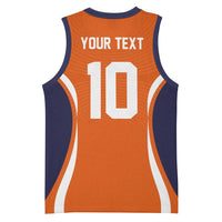 Custom Japan Volleyball Basketball Jersey Sporty Style Orange Color