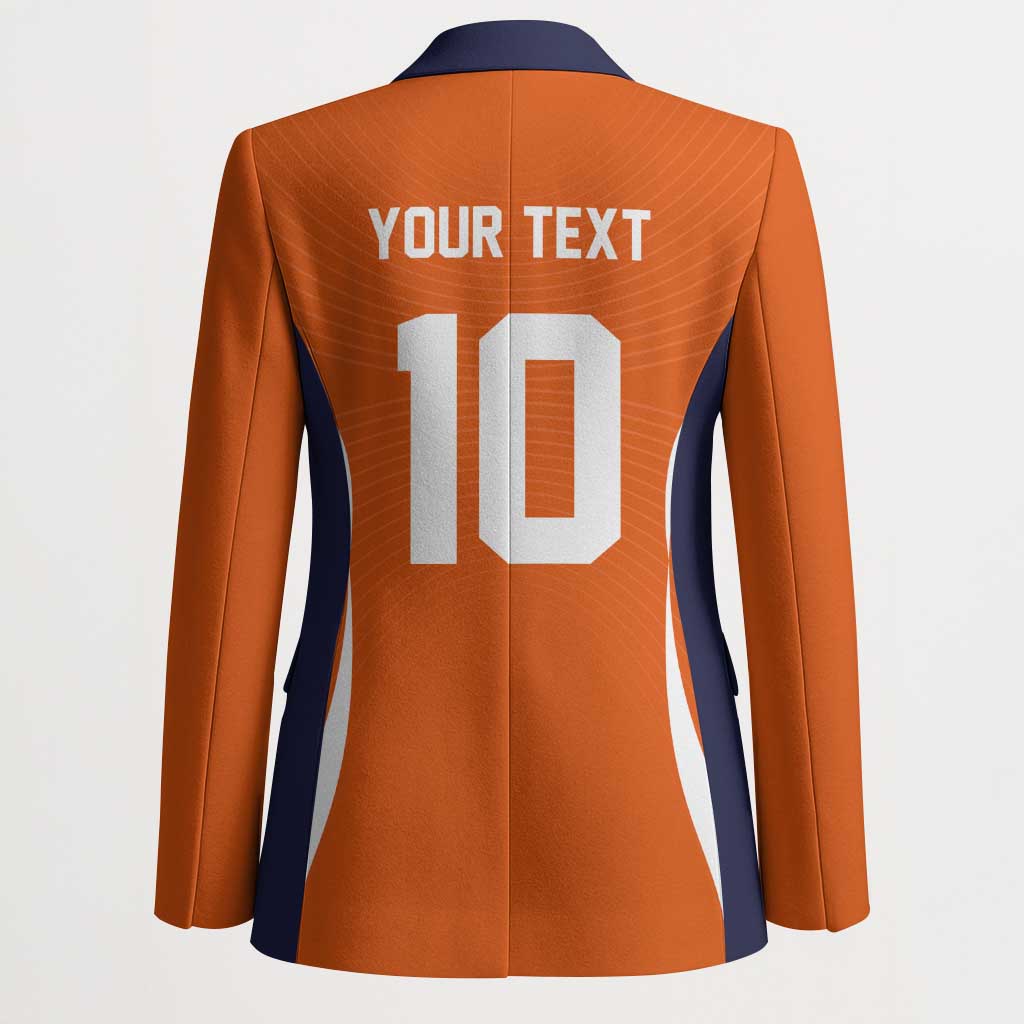 Custom Japan Volleyball Blazer Sporty Style Orange Color