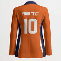 Custom Japan Volleyball Blazer Sporty Style Orange Color