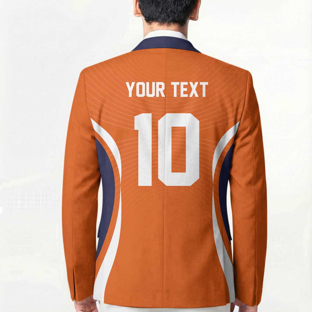Custom Japan Volleyball Blazer Sporty Style Orange Color