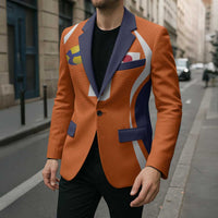 Custom Japan Volleyball Blazer Sporty Style Orange Color