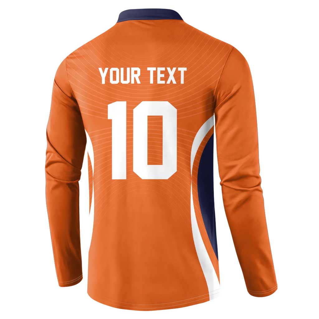 Custom Japan Volleyball Button Sweatshirt Sporty Style Orange Color