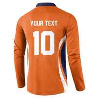 Custom Japan Volleyball Button Sweatshirt Sporty Style Orange Color