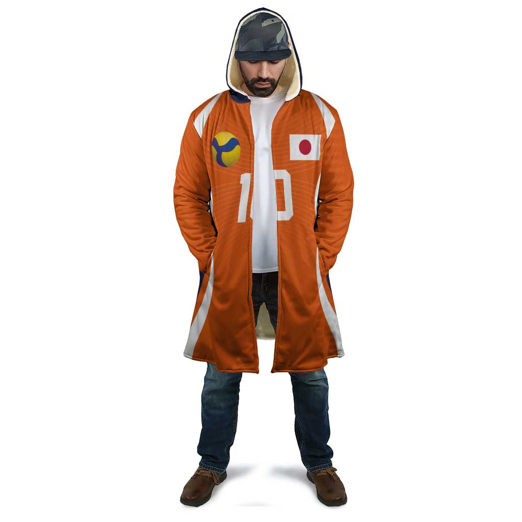 Custom Japan Volleyball Cloak Sporty Style Orange Color