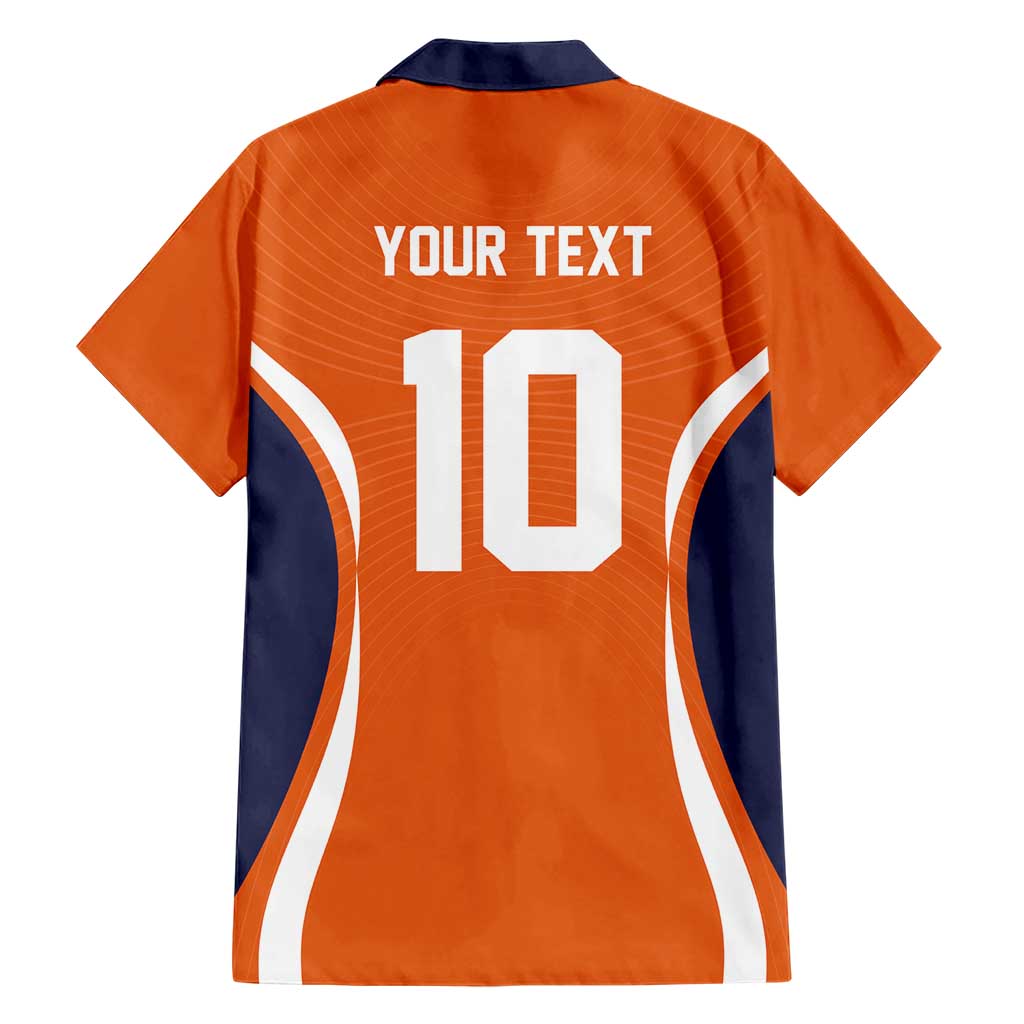 Custom Japan Volleyball Hawaiian Shirt Sporty Style Orange Color
