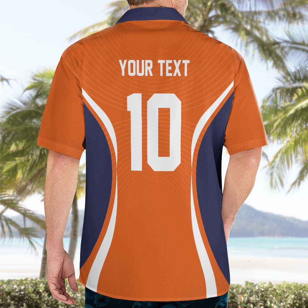 Custom Japan Volleyball Hawaiian Shirt Sporty Style Orange Color
