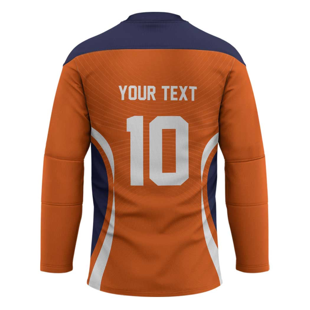 Custom Japan Volleyball Hockey Jersey Sporty Style Orange Color