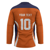 Custom Japan Volleyball Hockey Jersey Sporty Style Orange Color