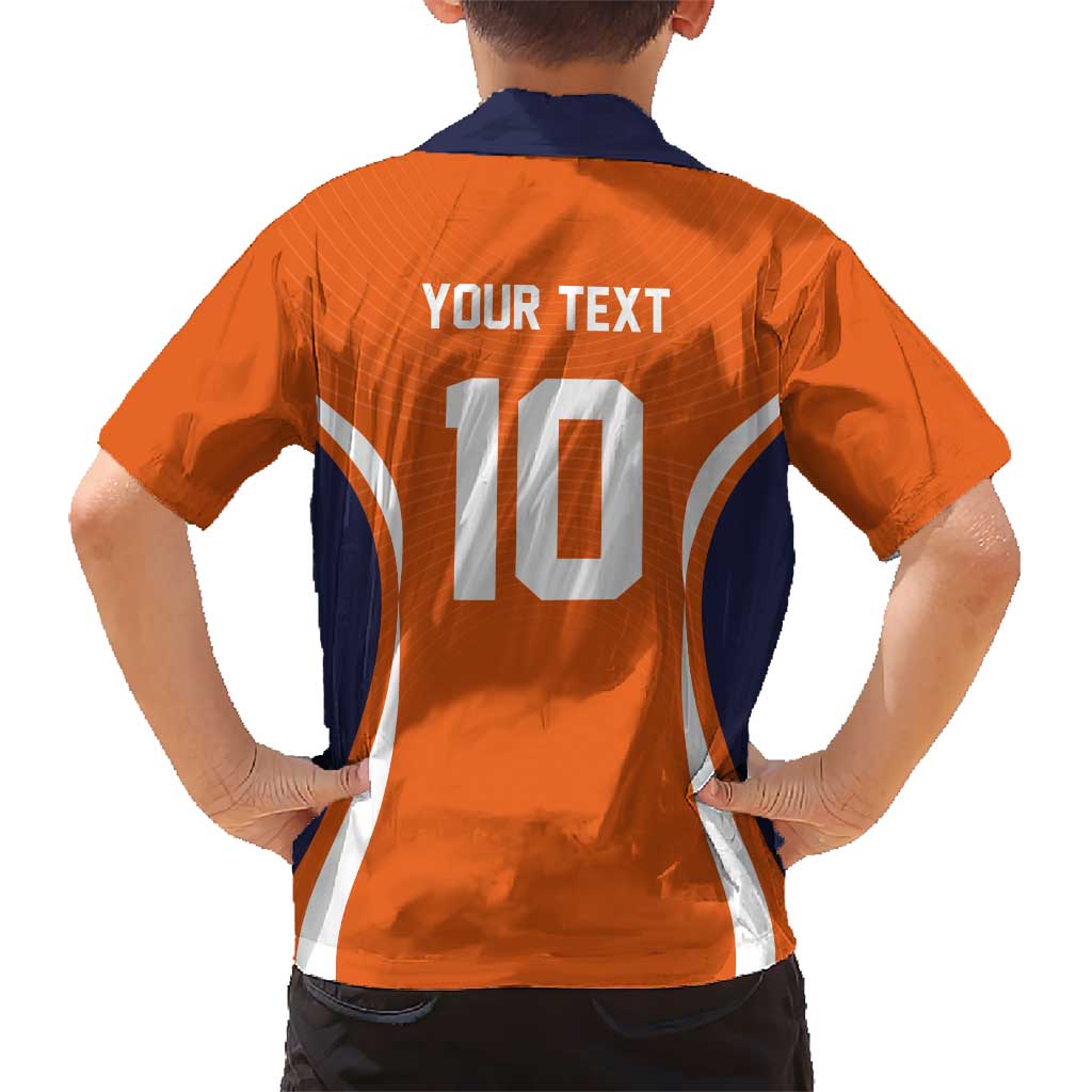 Custom Japan Volleyball Kid Hawaiian Shirt Sporty Style Orange Color