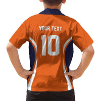 Custom Japan Volleyball Kid Hawaiian Shirt Sporty Style Orange Color