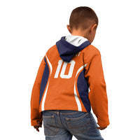 Custom Japan Volleyball Kid Hoodie Sporty Style Orange Color