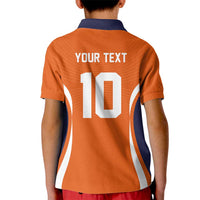 Custom Japan Volleyball Kid Polo Shirt Sporty Style Orange Color