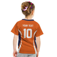 Custom Japan Volleyball Kid T Shirt Sporty Style Orange Color