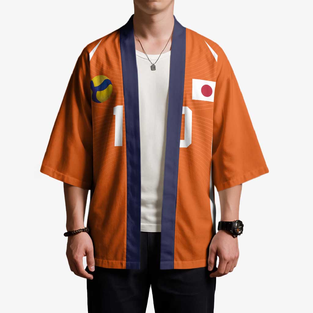 Custom Japan Volleyball Kimono Sporty Style Orange Color