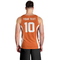 Custom Japan Volleyball Men Tank Top Sporty Style Orange Color
