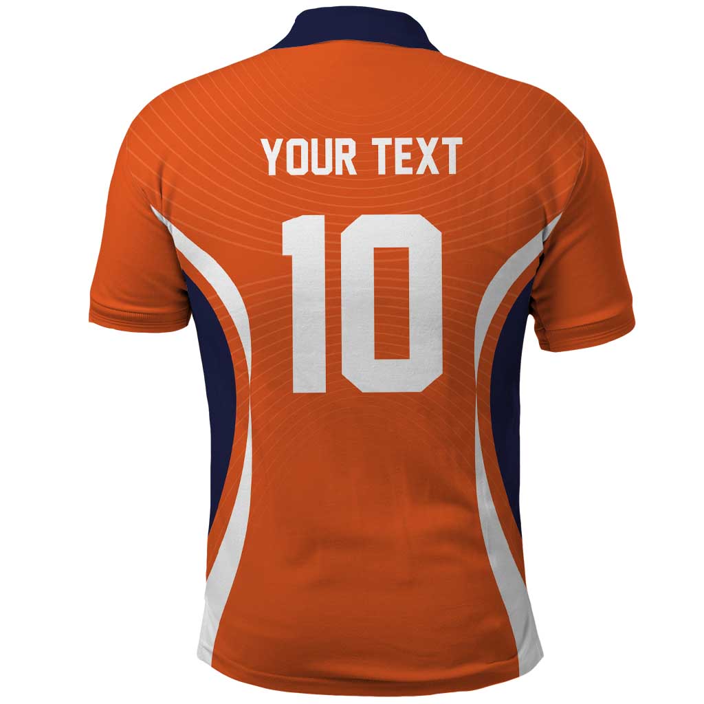 Custom Japan Volleyball Polo Shirt Sporty Style Orange Color