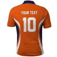 Custom Japan Volleyball Polo Shirt Sporty Style Orange Color