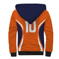 Custom Japan Volleyball Sherpa Hoodie Sporty Style Orange Color