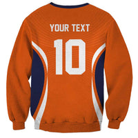 Custom Japan Volleyball Sweatshirt Sporty Style Orange Color
