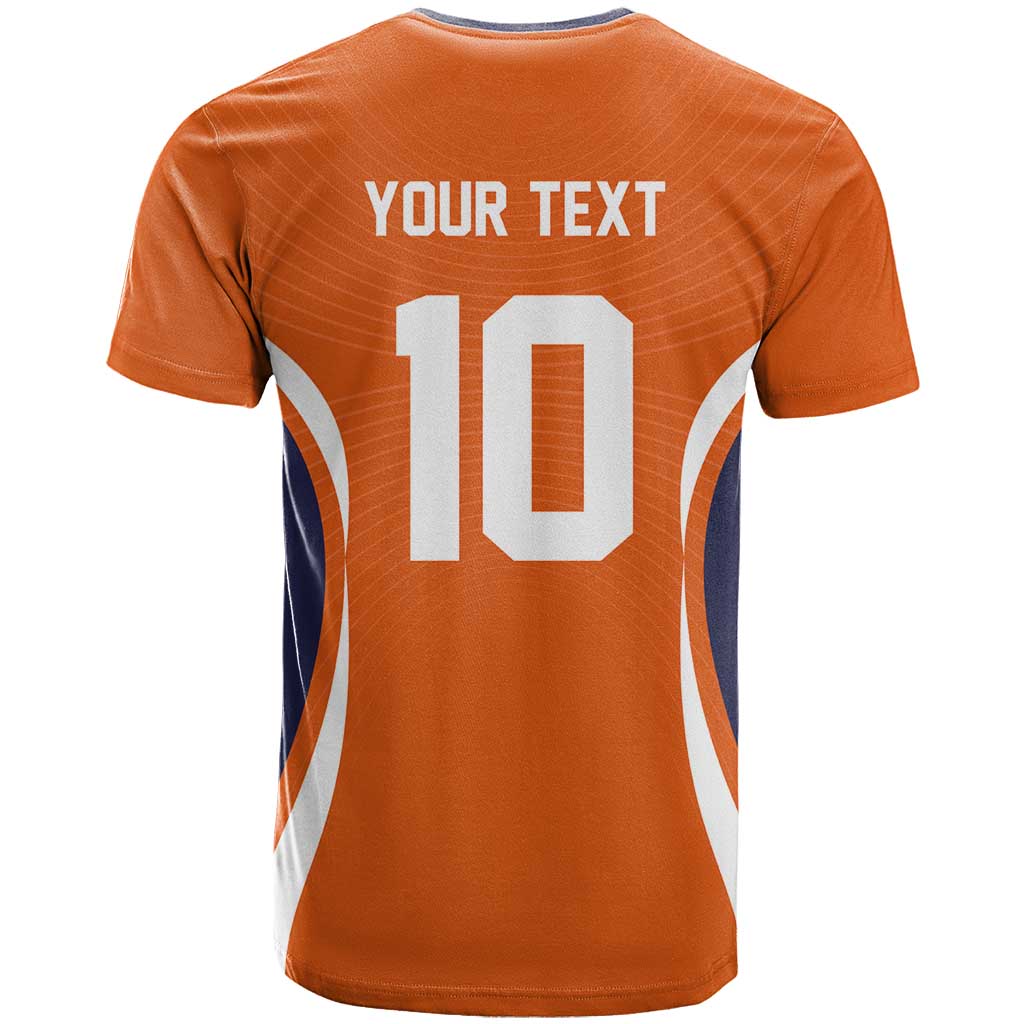 Custom Japan Volleyball T Shirt Sporty Style Orange Color
