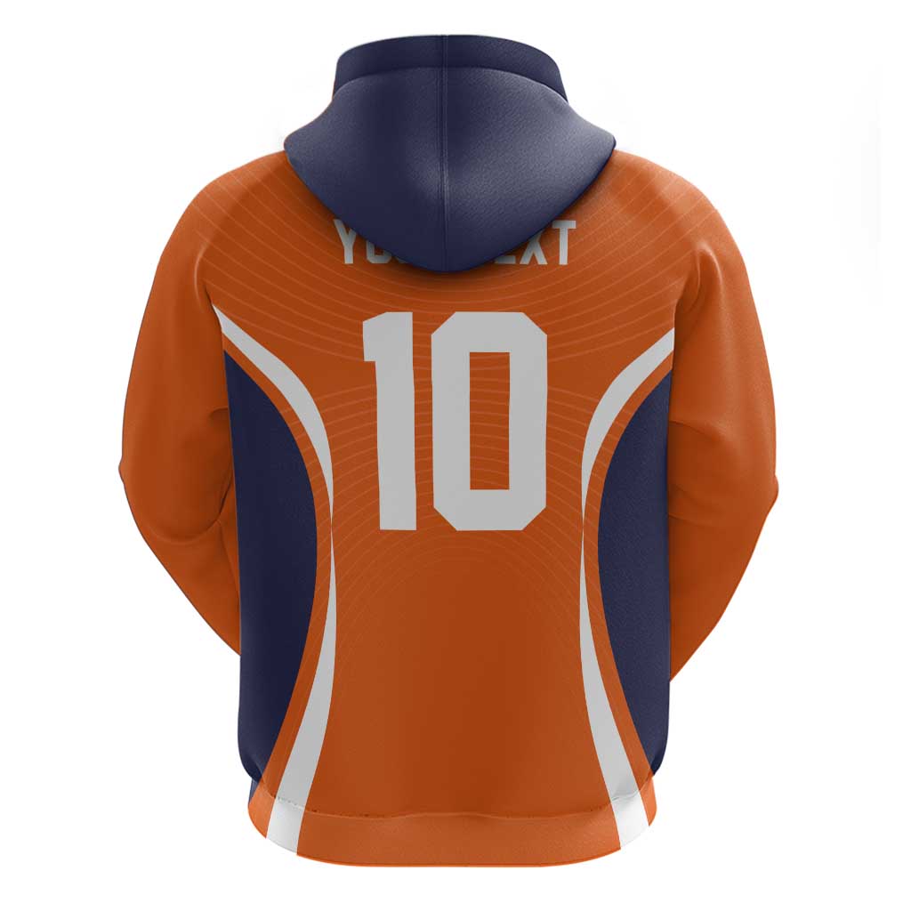 Custom Japan Volleyball Zip Hoodie Sporty Style Orange Color