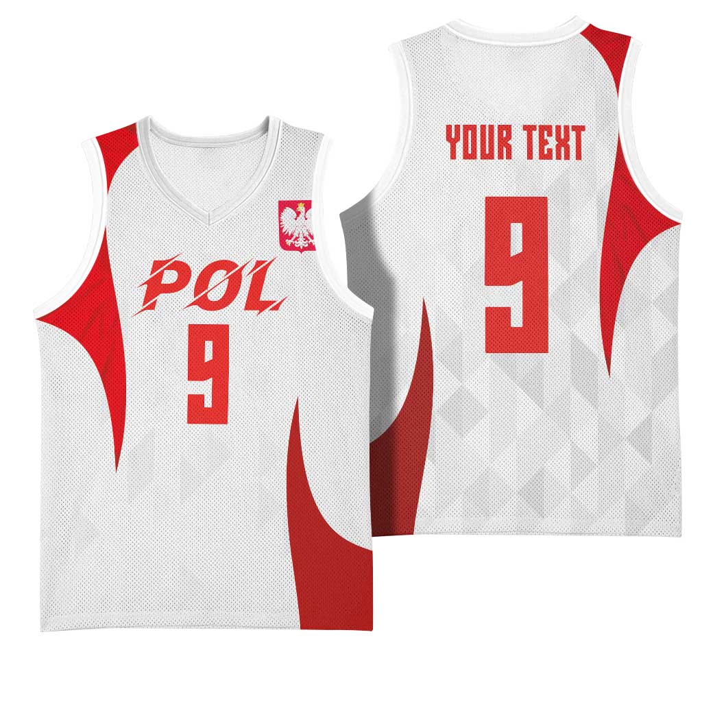 Custom Poland Volleyball Basketball Jersey Sporty Wings Style
