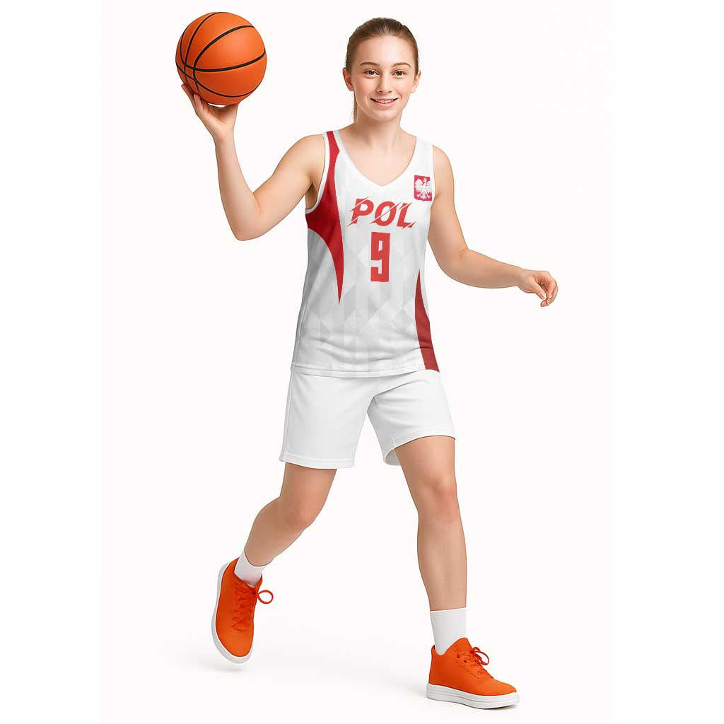 Custom Poland Volleyball Basketball Jersey Sporty Wings Style