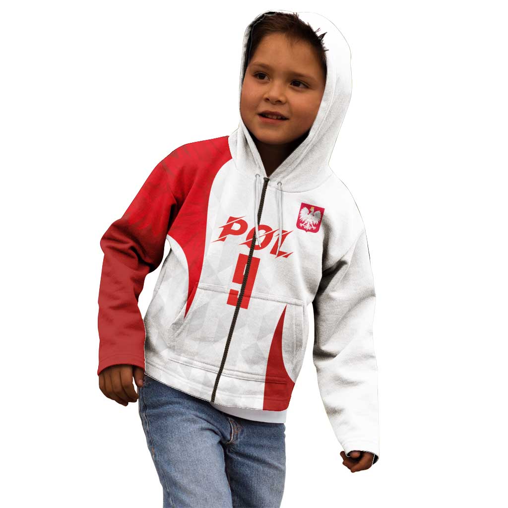 Custom Poland Volleyball Kid Hoodie Sporty Wings Style
