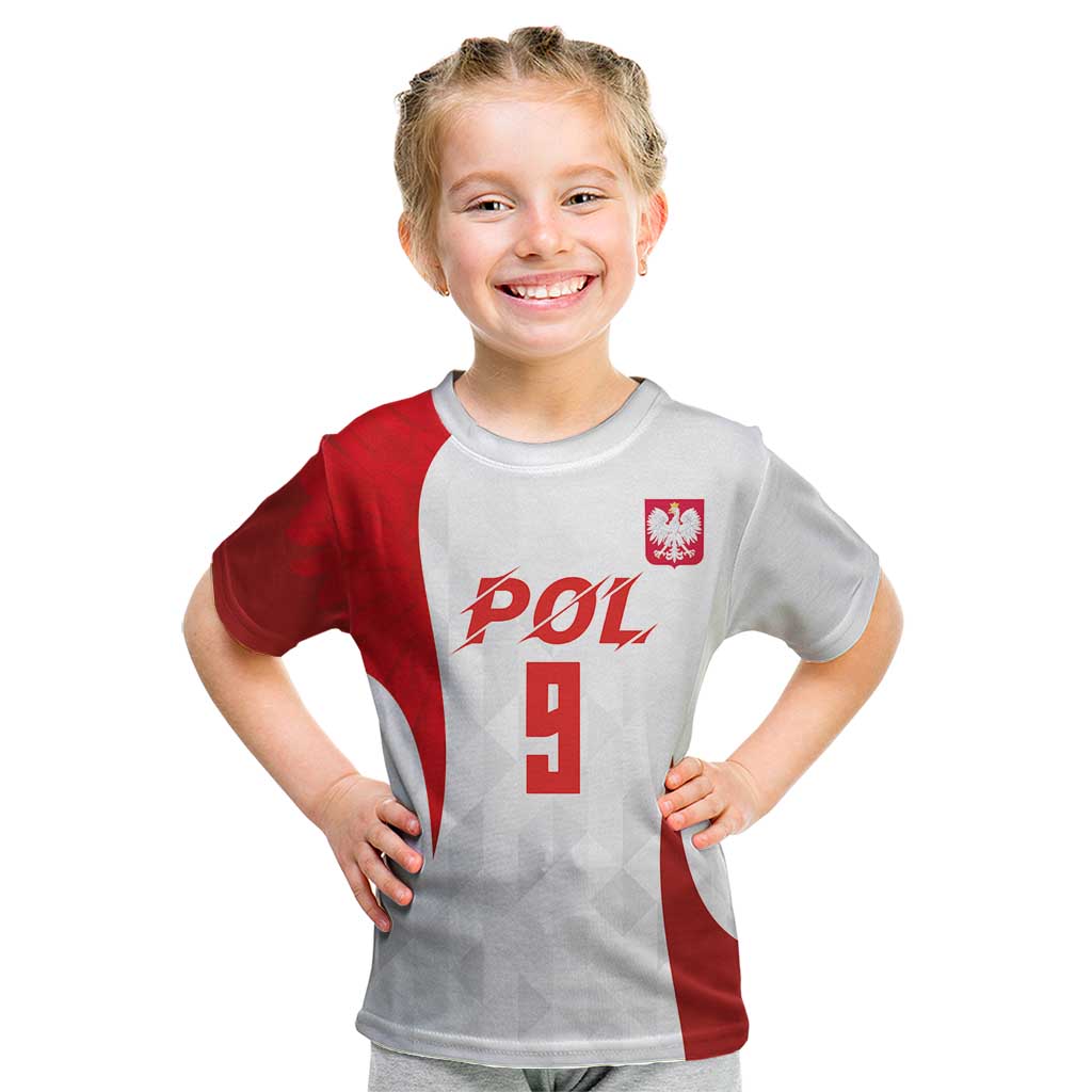 Custom Poland Volleyball Kid T Shirt Sporty Wings Style