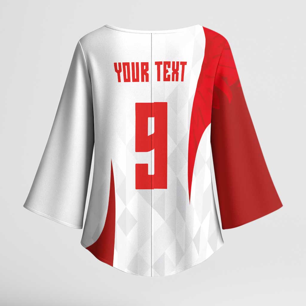 Custom Poland Volleyball Kimono Sleeve Blouse Sporty Wings Style