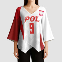 Custom Poland Volleyball Kimono Sleeve Blouse Sporty Wings Style
