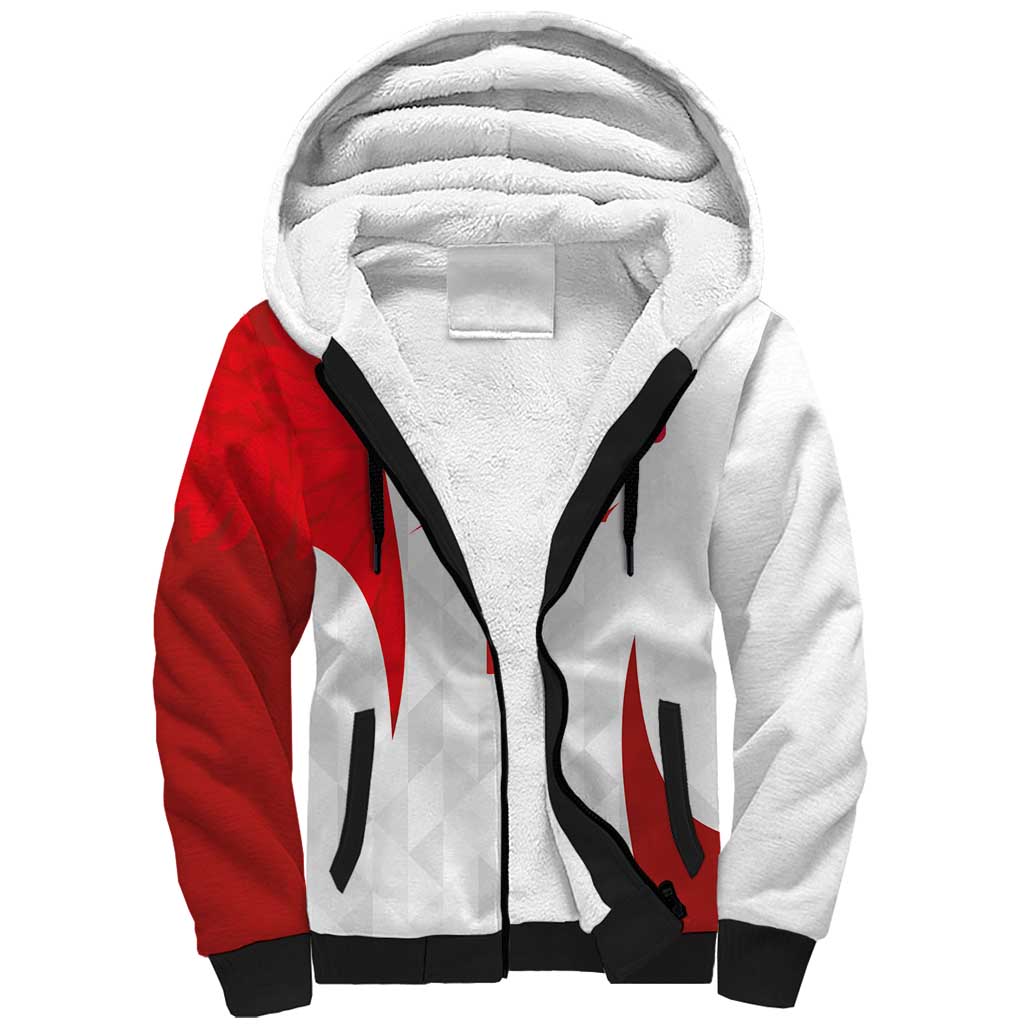 Custom Poland Volleyball Sherpa Hoodie Sporty Wings Style