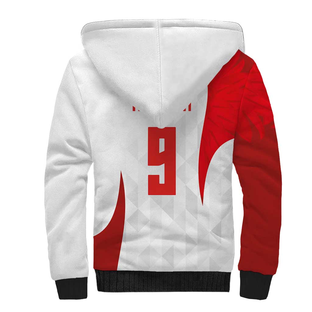 Custom Poland Volleyball Sherpa Hoodie Sporty Wings Style