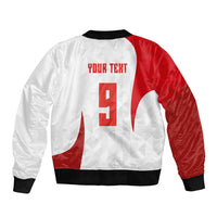 Custom Poland Volleyball Sleeve Zip Bomber Jacket Sporty Wings Style