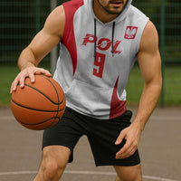 Custom Poland Volleyball Sleeveless Hoodie Sporty Wings Style