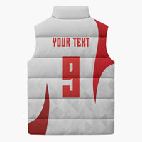 Custom Poland Volleyball Sleeveless Puffer Jacket Sporty Wings Style