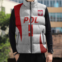 Custom Poland Volleyball Sleeveless Puffer Jacket Sporty Wings Style
