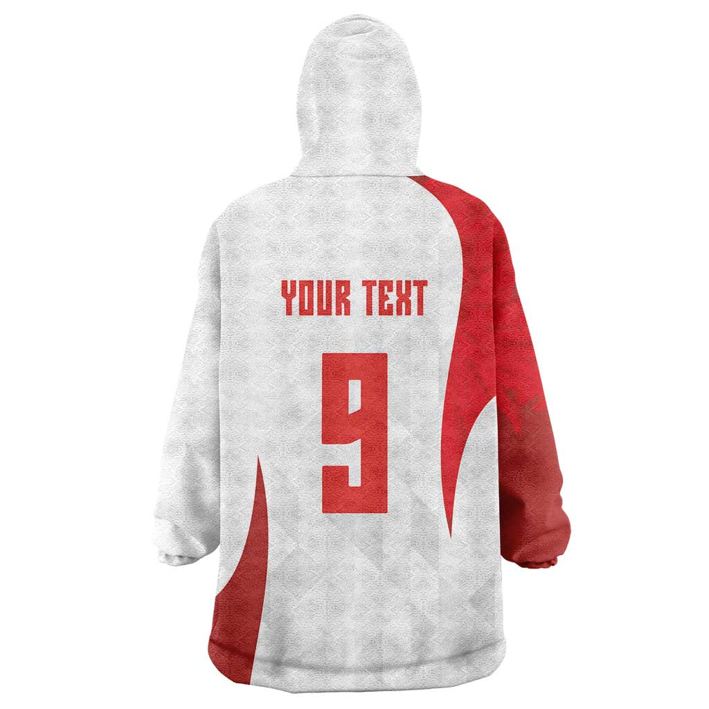 Custom Poland Volleyball Wearable Blanket Hoodie Sporty Wings Style