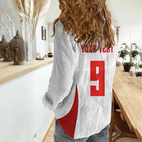 Custom Poland Volleyball Women Casual Shirt Sporty Wings Style
