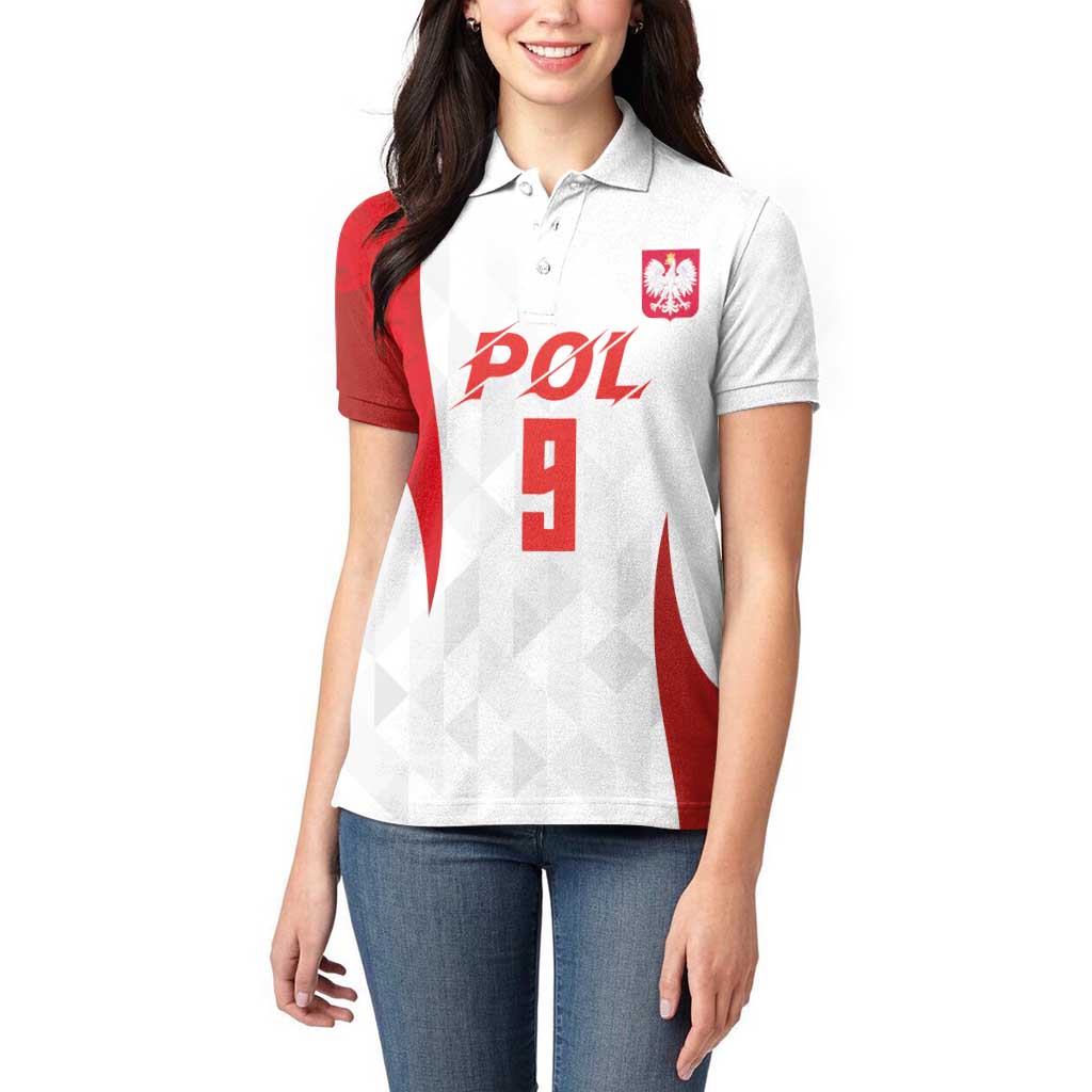 Custom Poland Volleyball Women Polo Shirt Sporty Wings Style