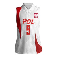 Custom Poland Volleyball Women Sleeveless Polo Shirt Sporty Wings Style