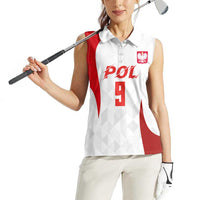 Custom Poland Volleyball Women Sleeveless Polo Shirt Sporty Wings Style
