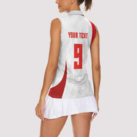 Custom Poland Volleyball Women Sleeveless Polo Shirt Sporty Wings Style