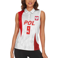 Custom Poland Volleyball Women Sleeveless Polo Shirt Sporty Wings Style