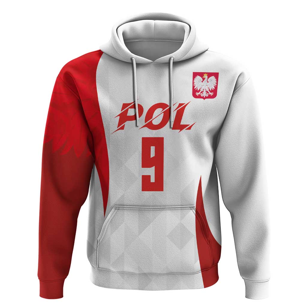 Custom Poland Volleyball Zip Hoodie Sporty Wings Style