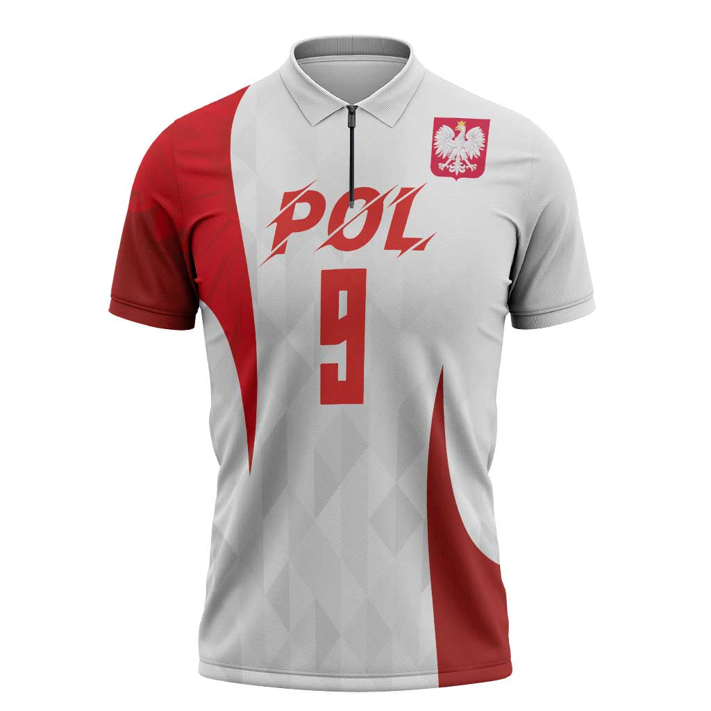 Custom Poland Volleyball Zipper Polo Shirt Sporty Wings Style